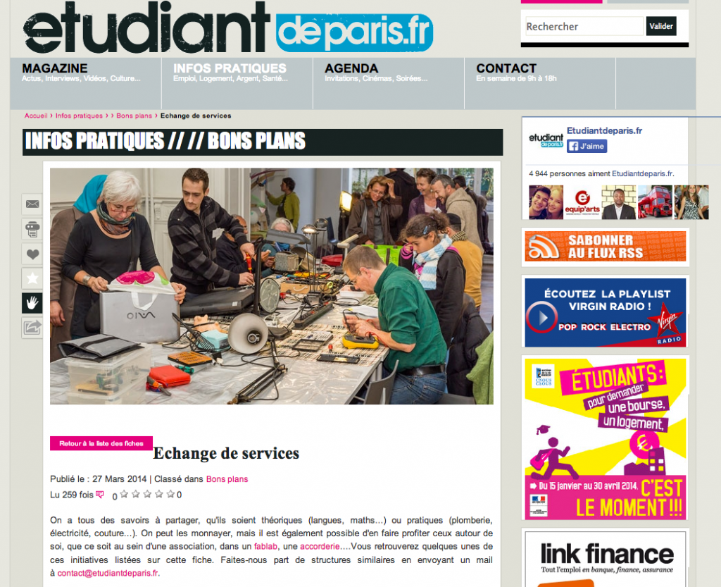 Etudiants de Paris : Echange de bons plans