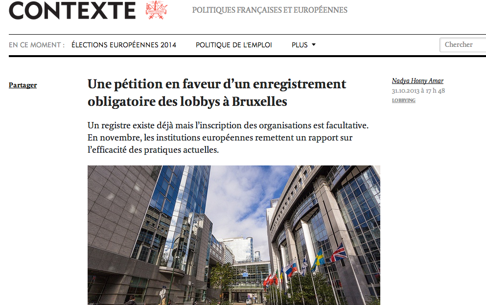 Magazine « Contexte »