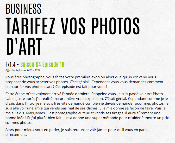S04E18 – Comment tarifer ses photos d’art | F:1.4 – A pleine ouverture 2016-01-30 16-52-32