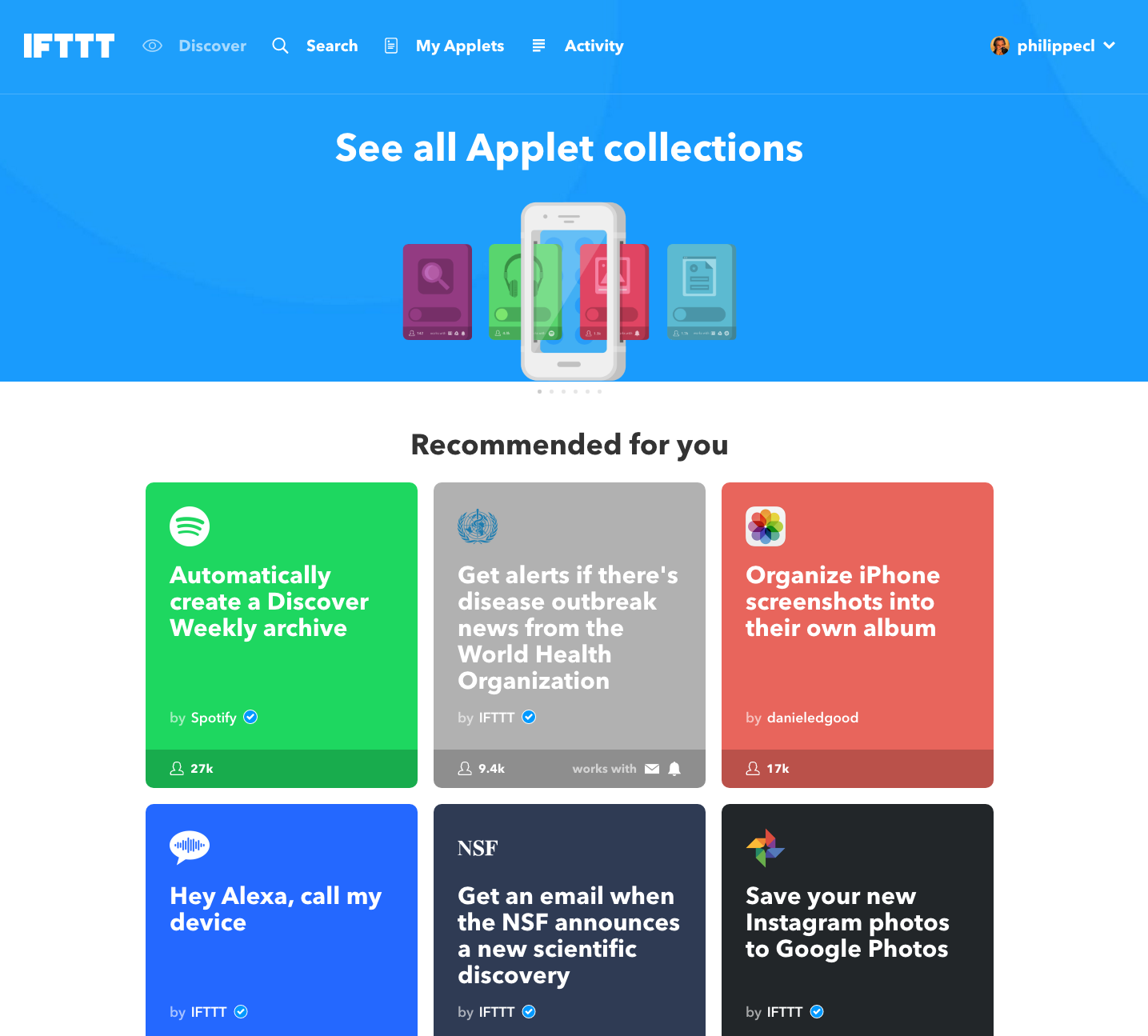 IFTTT : Create a WordPress article when publishing a picture on 500px